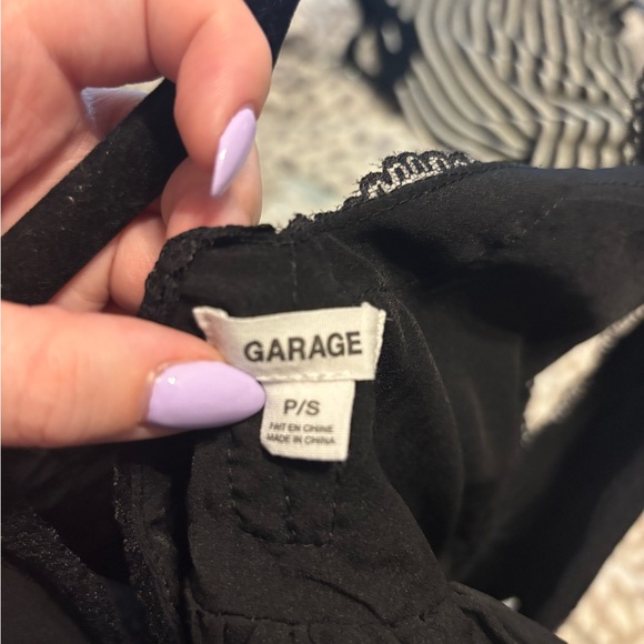 Garage Black Lace Trim Tank Top - Picture 2 of 3